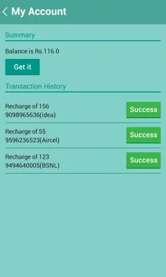 nCent Mobile Recharge android App screenshot 1